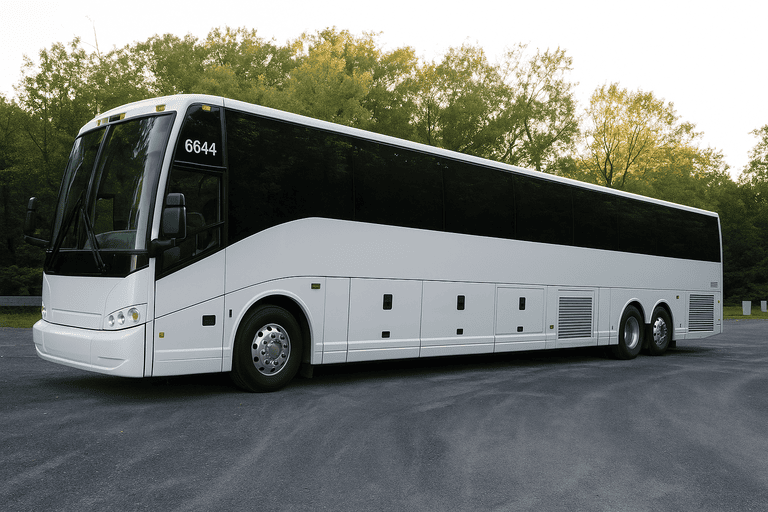 exterior of Davenport Minibus Company coach bus